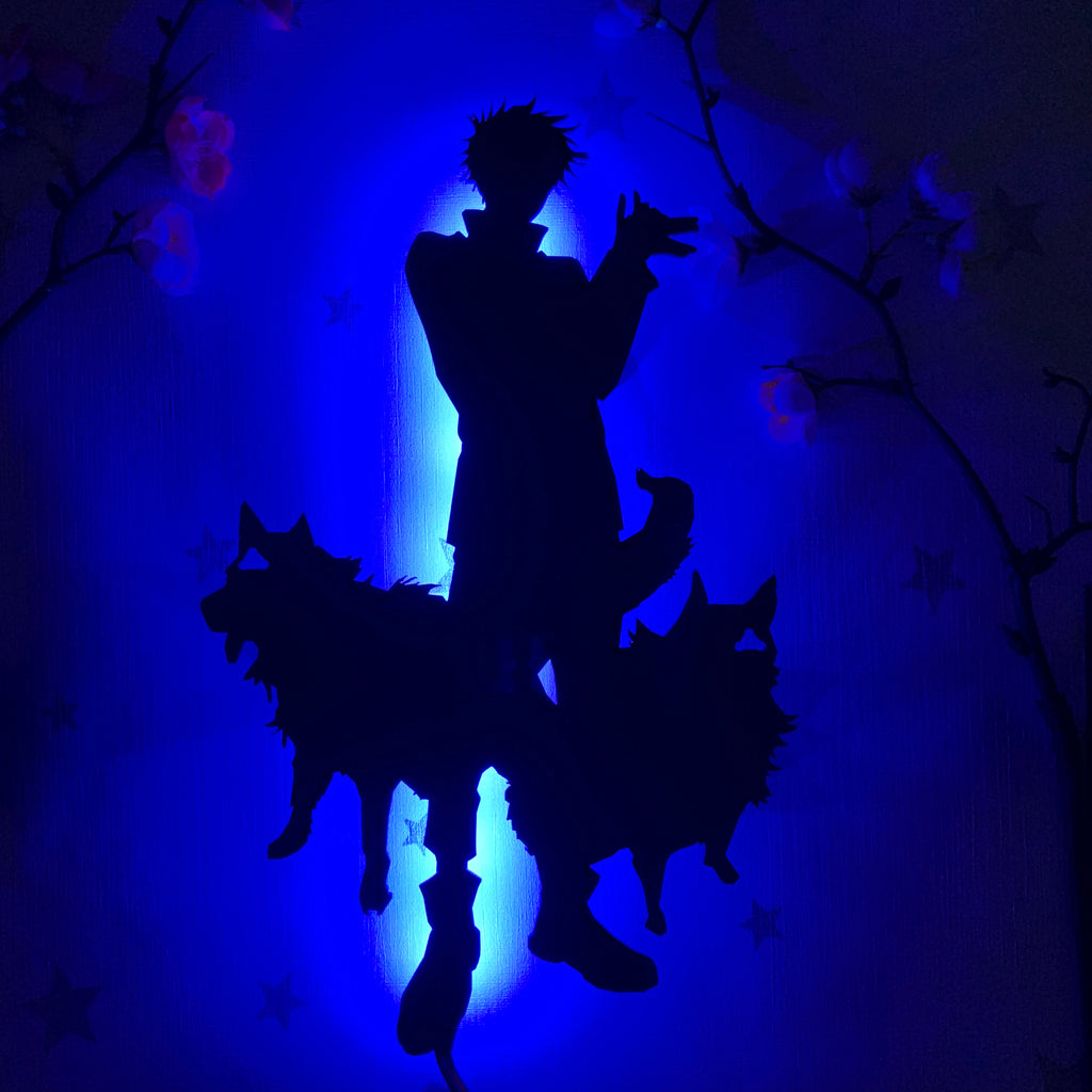 Jujutsu Kaisen Megumi Fushiguro anime silhouette light