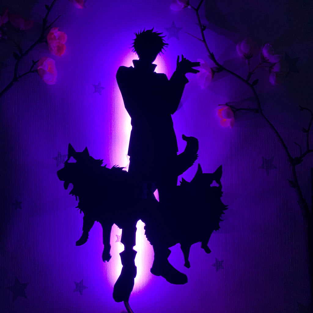 Jujutsu Kaisen Megumi Fushiguro anime silhouette light