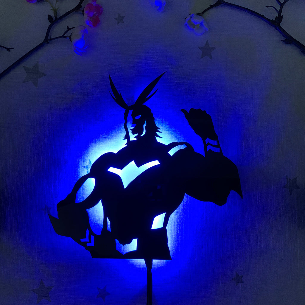 My Hero Academia All Might anime silhouette light