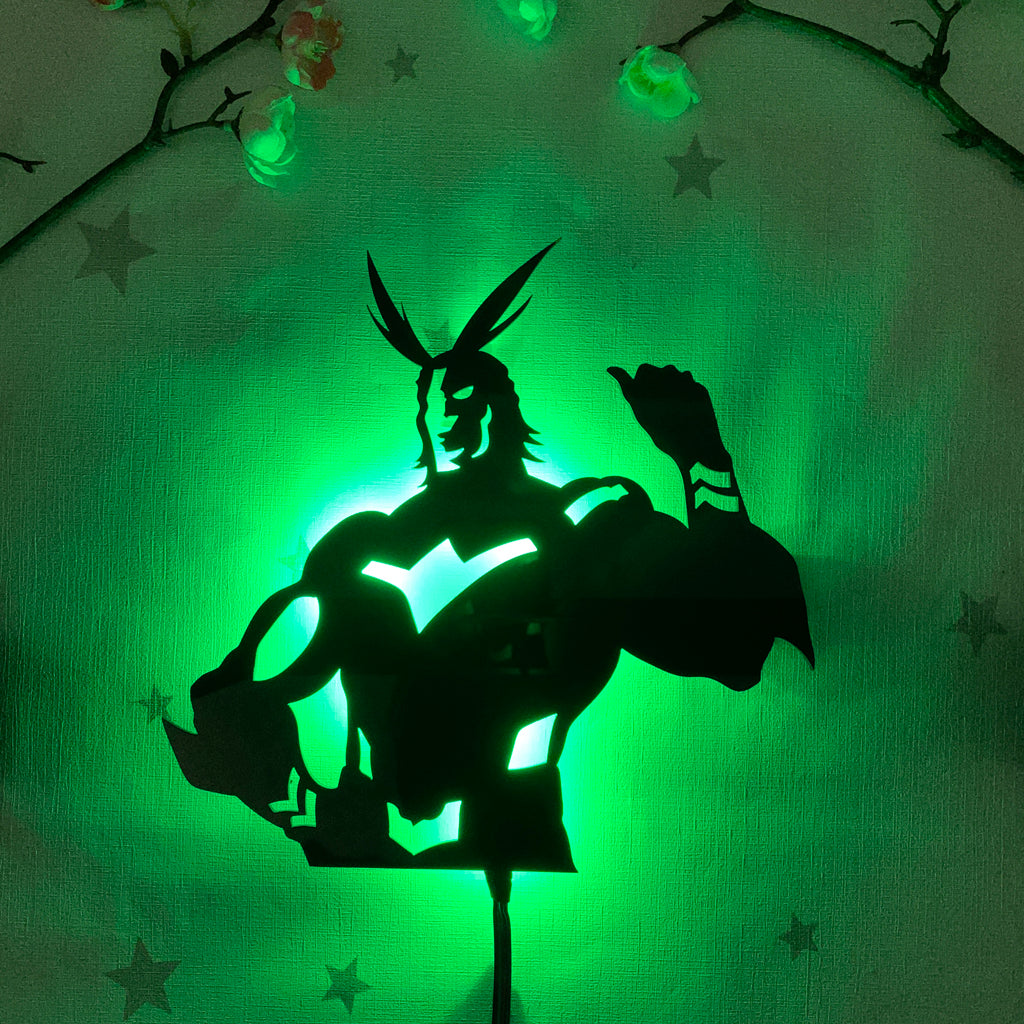 My Hero Academia All Might anime silhouette light
