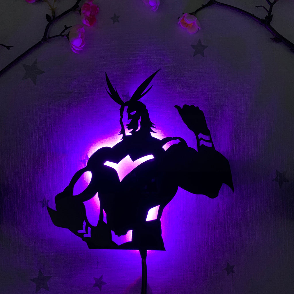 My Hero Academia All Might anime silhouette light