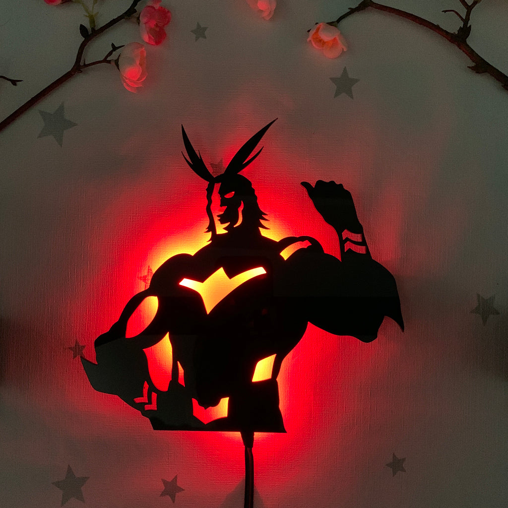 My Hero Academia All Might anime silhouette light