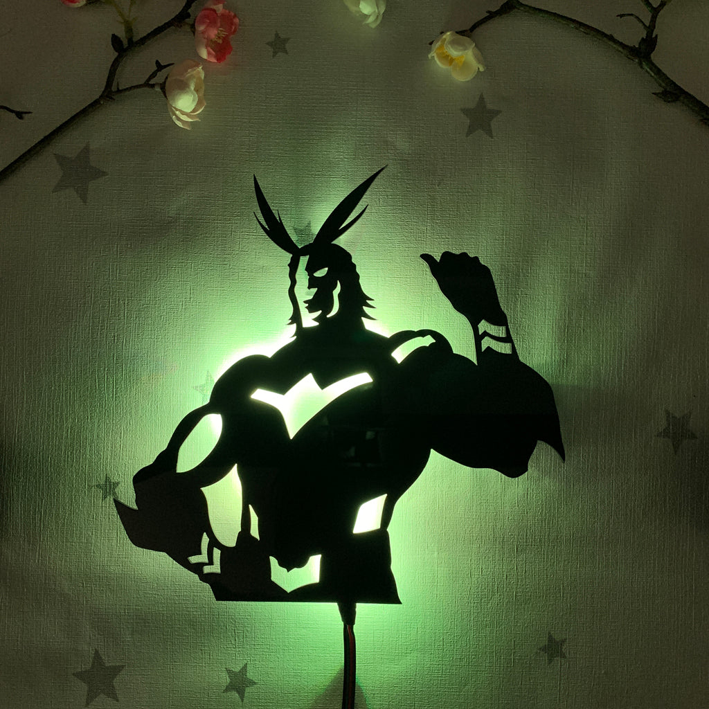 My Hero Academia All Might anime silhouette light