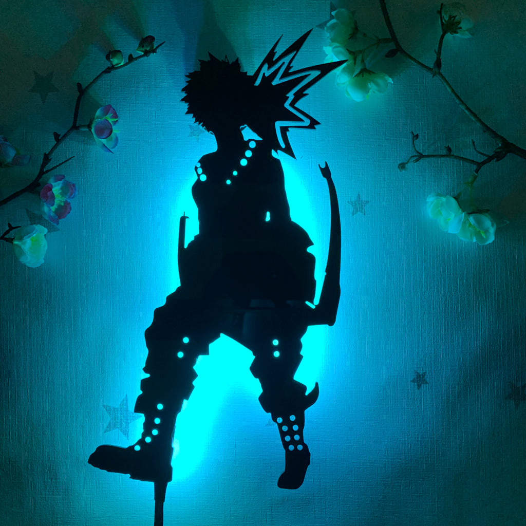My Hero Academia Bakugo anime silhouette light
