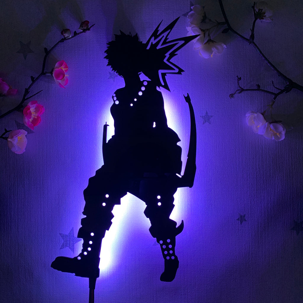 My Hero Academia Bakugo anime silhouette light