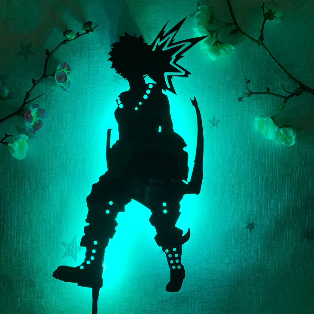 My Hero Academia Bakugo anime silhouette light