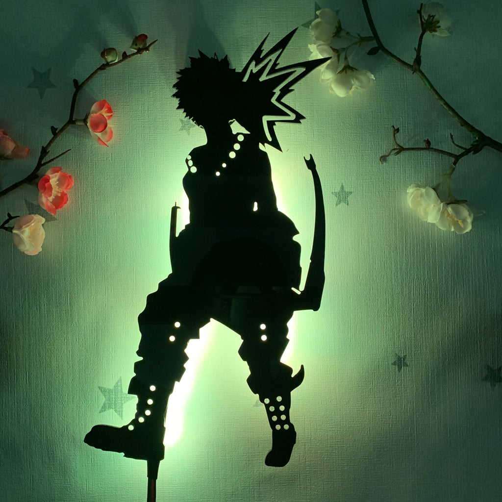 My Hero Academia Bakugo anime silhouette light
