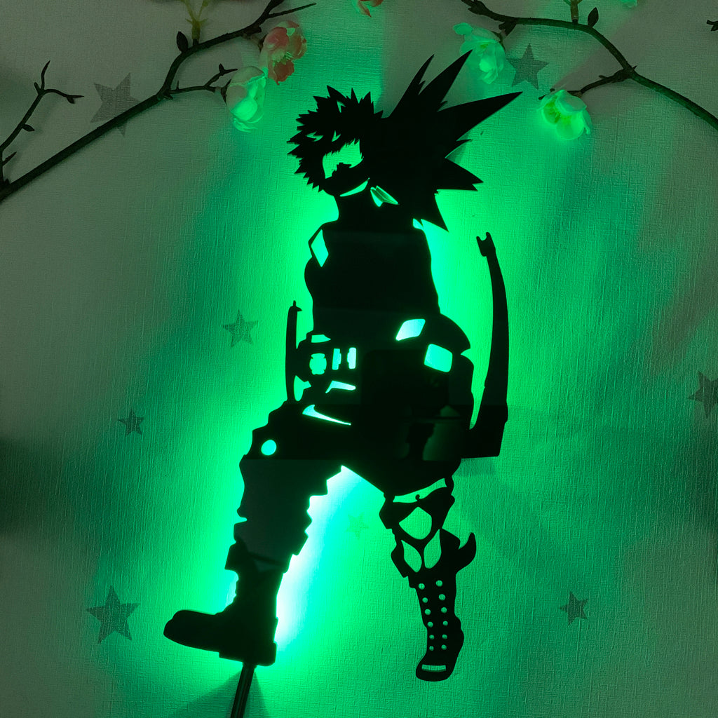 My Hero Academia Bakugo anime sihouette light