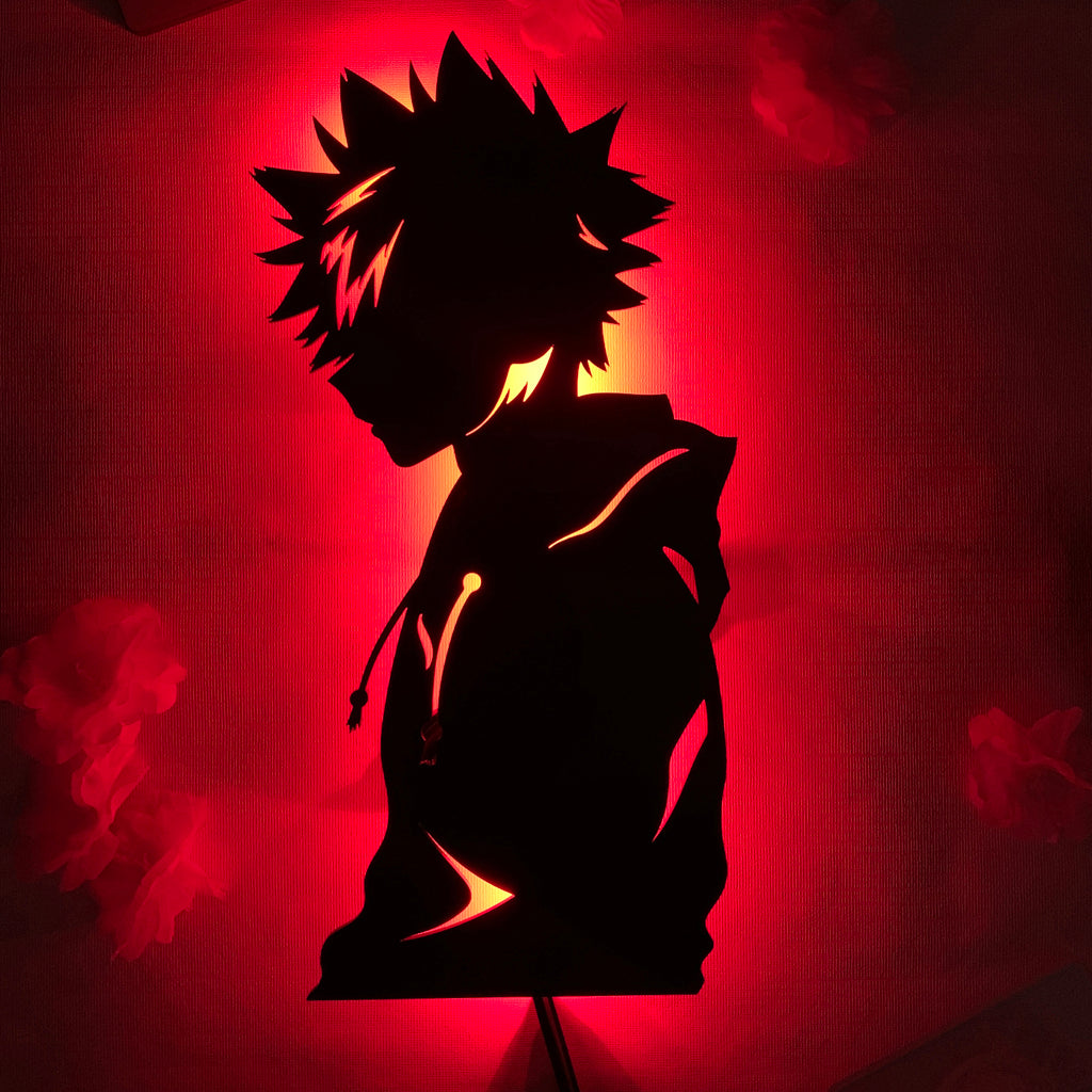 My Hero Academia Bakugo anime silhouette light