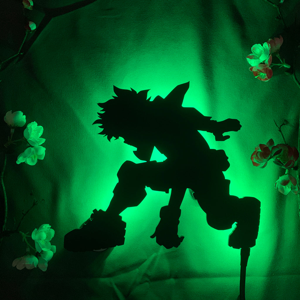 My Hero Academia Izuku Midoriya anime silhouette light
