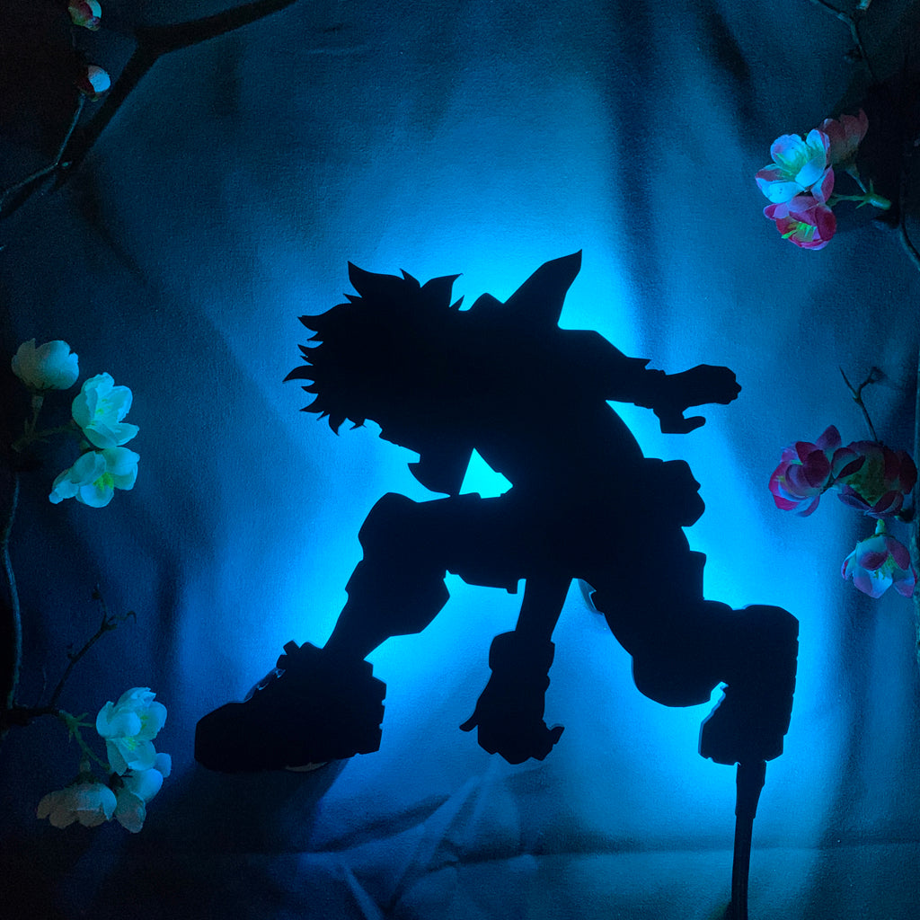 My Hero Academia Izuku Midoriya anime silhouette light