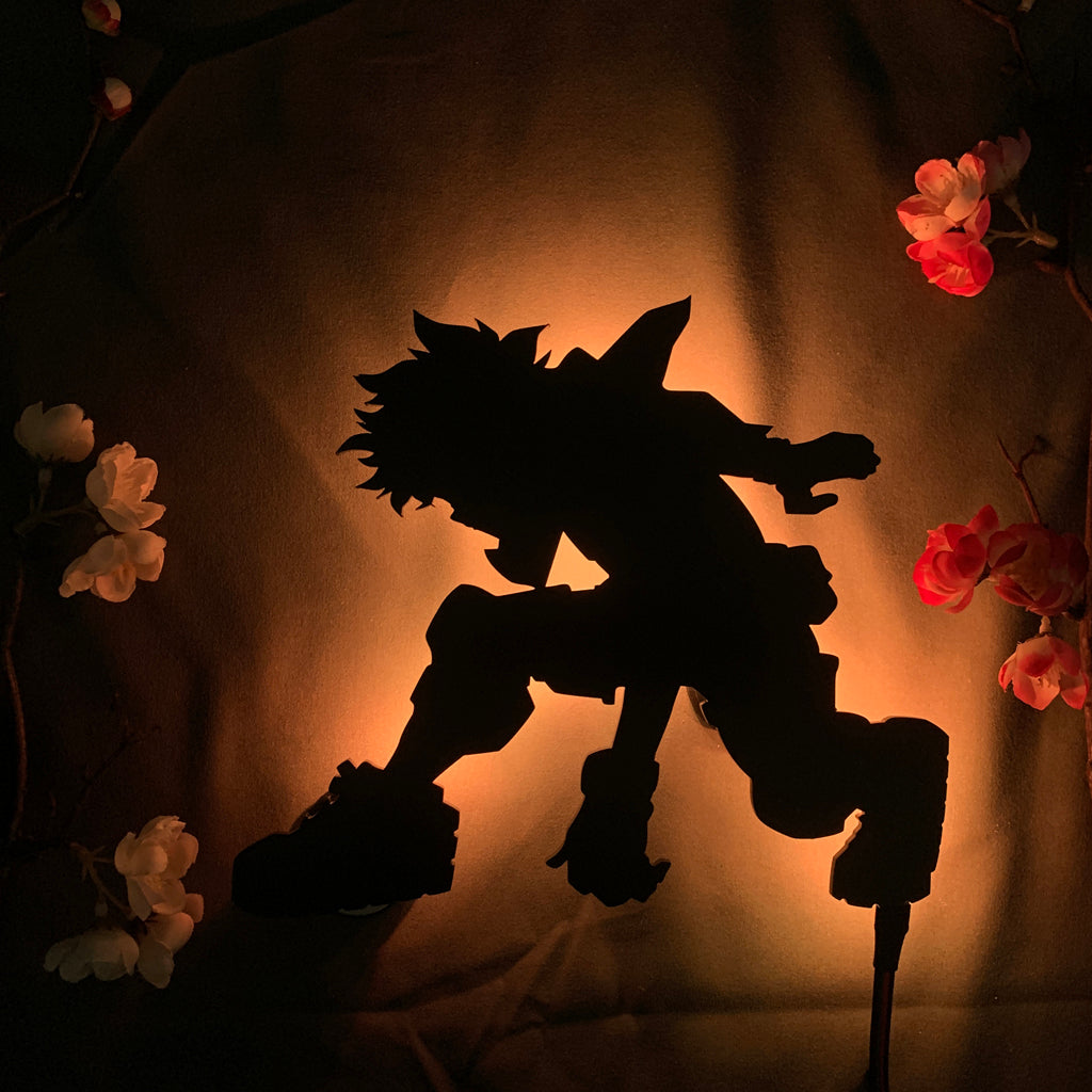My Hero Academia Izuku Midoriya anime silhouette light