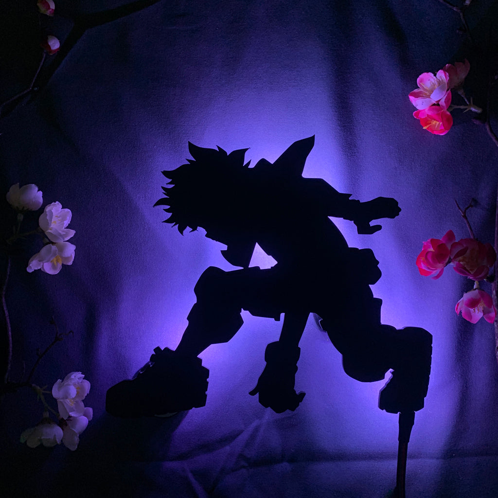My Hero Academia Izuku Midoriya anime silhouette light