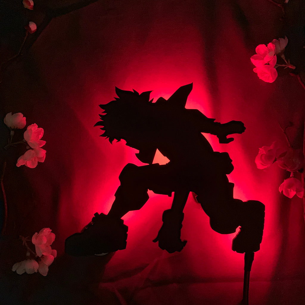 My Hero Academia Izuku Midoriya anime silhouette light