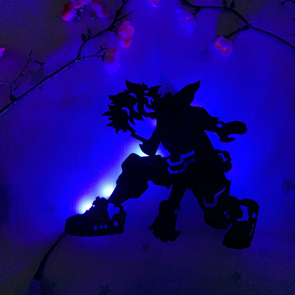 My Hero Academia Izuku Midoriya anime silhouette light