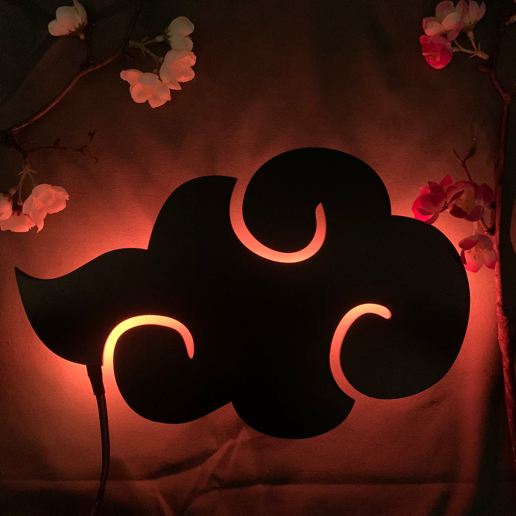 Naruto Akatsuki cloud anime silhouette light