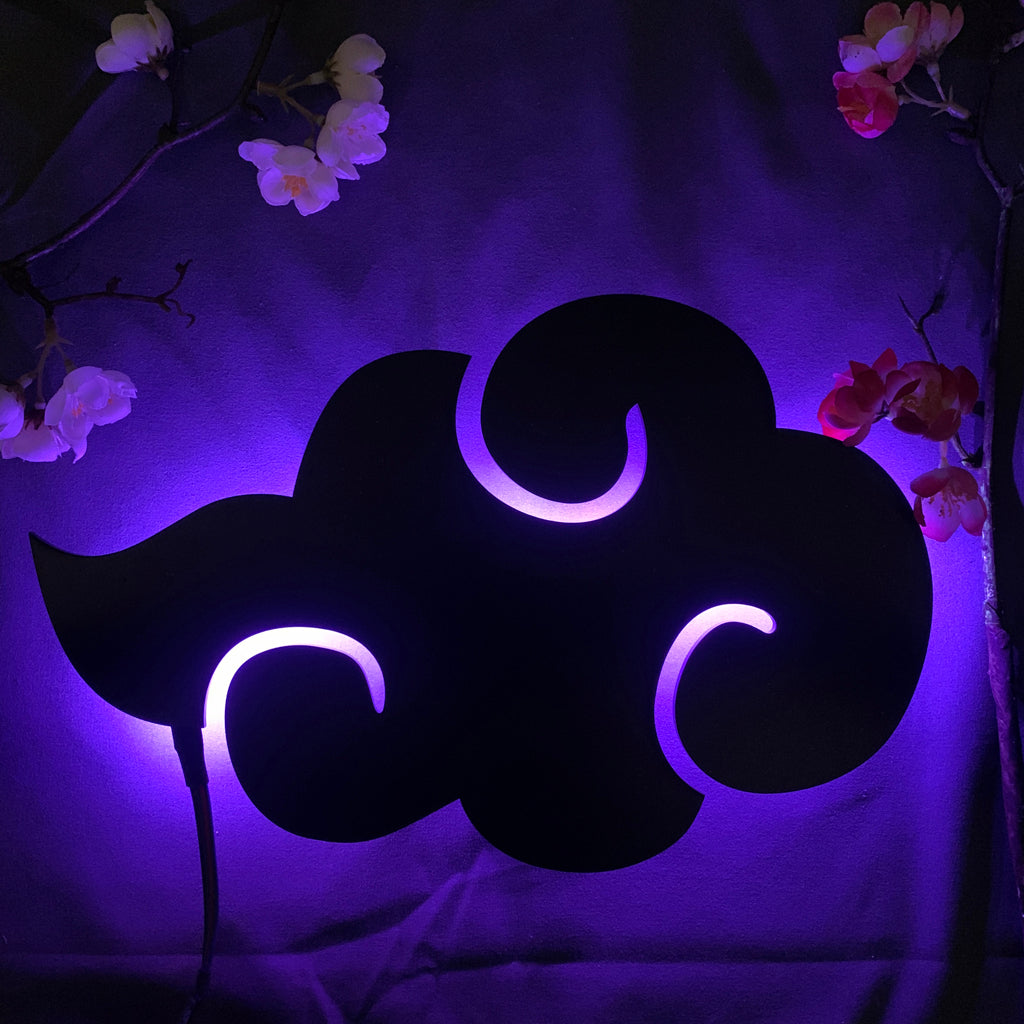 Naruto Akatsuki cloud anime silhouette light
