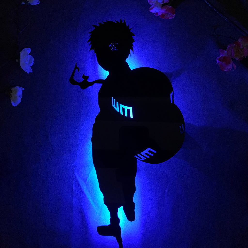 Naruto Gaara anime silhouette light