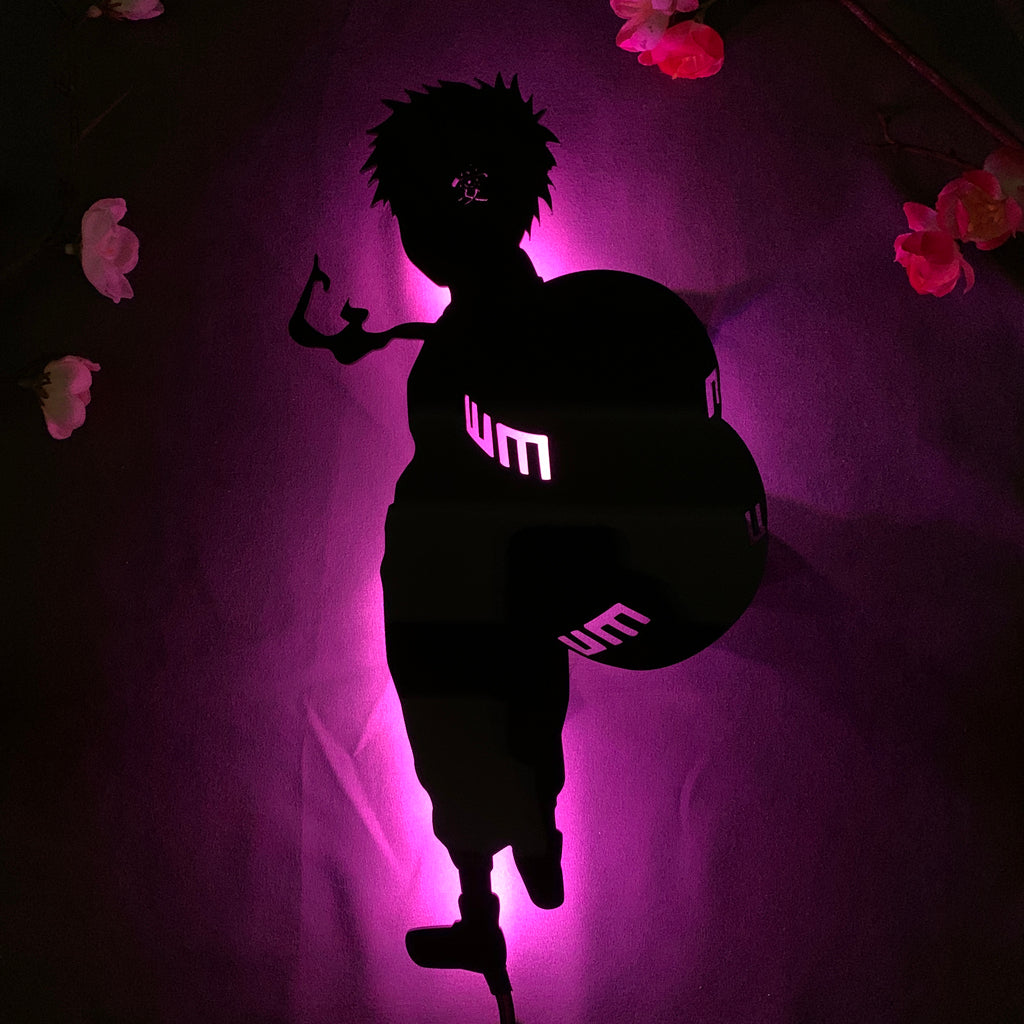 Naruto Gaara anime silhouette light