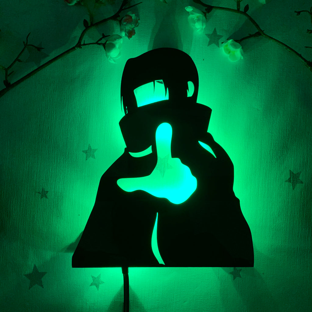 Naruto Itachi Uchiha anime silhouette light