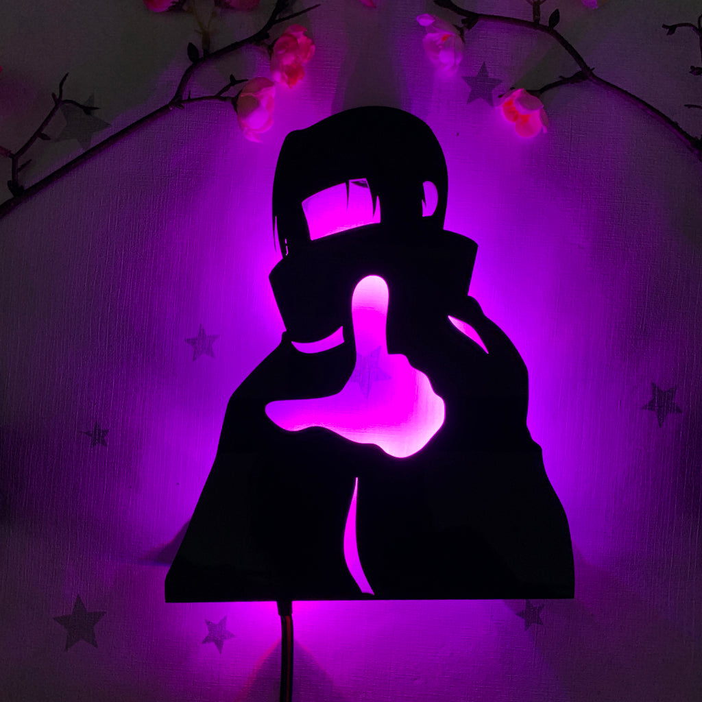 Naruto Itachi Uchiha anime silhouette light
