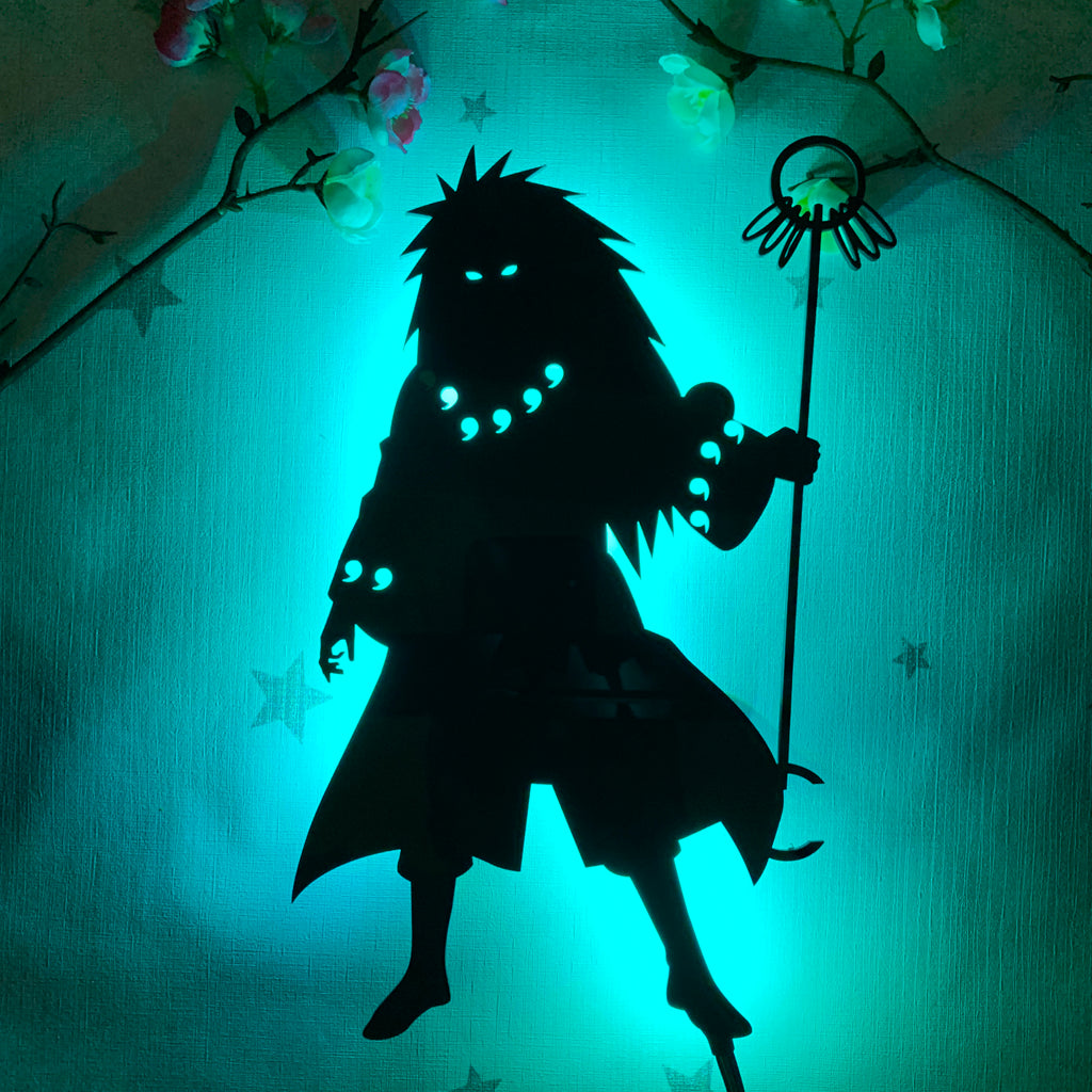 Naruto Madara Uchiha anime silhouette light