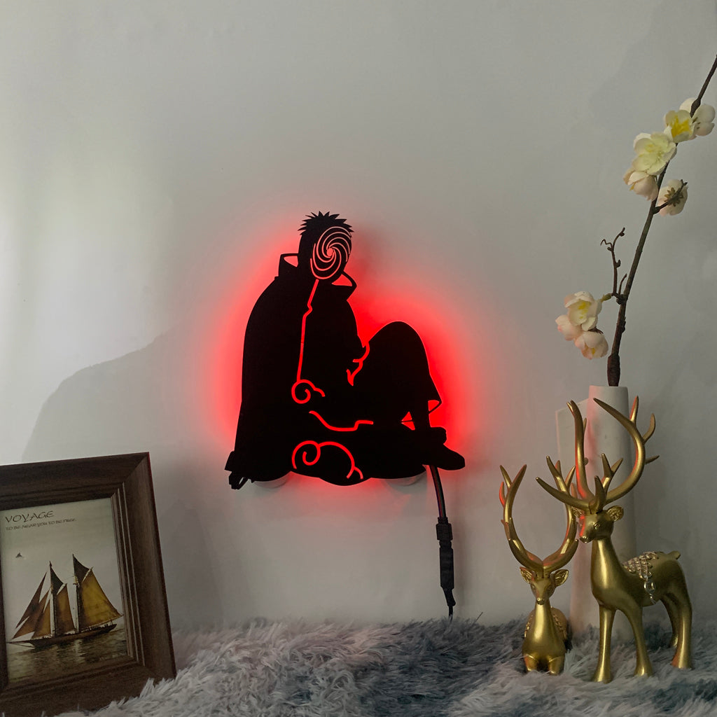 Naruto Obito Uchiha anime silhouette light