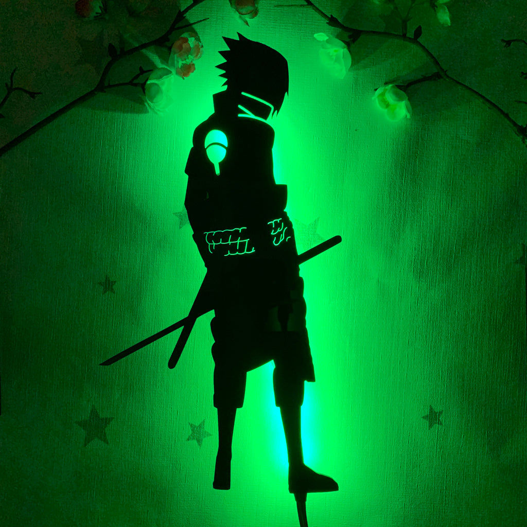 Naruto Sasuke Uchiha anime silhouette light
