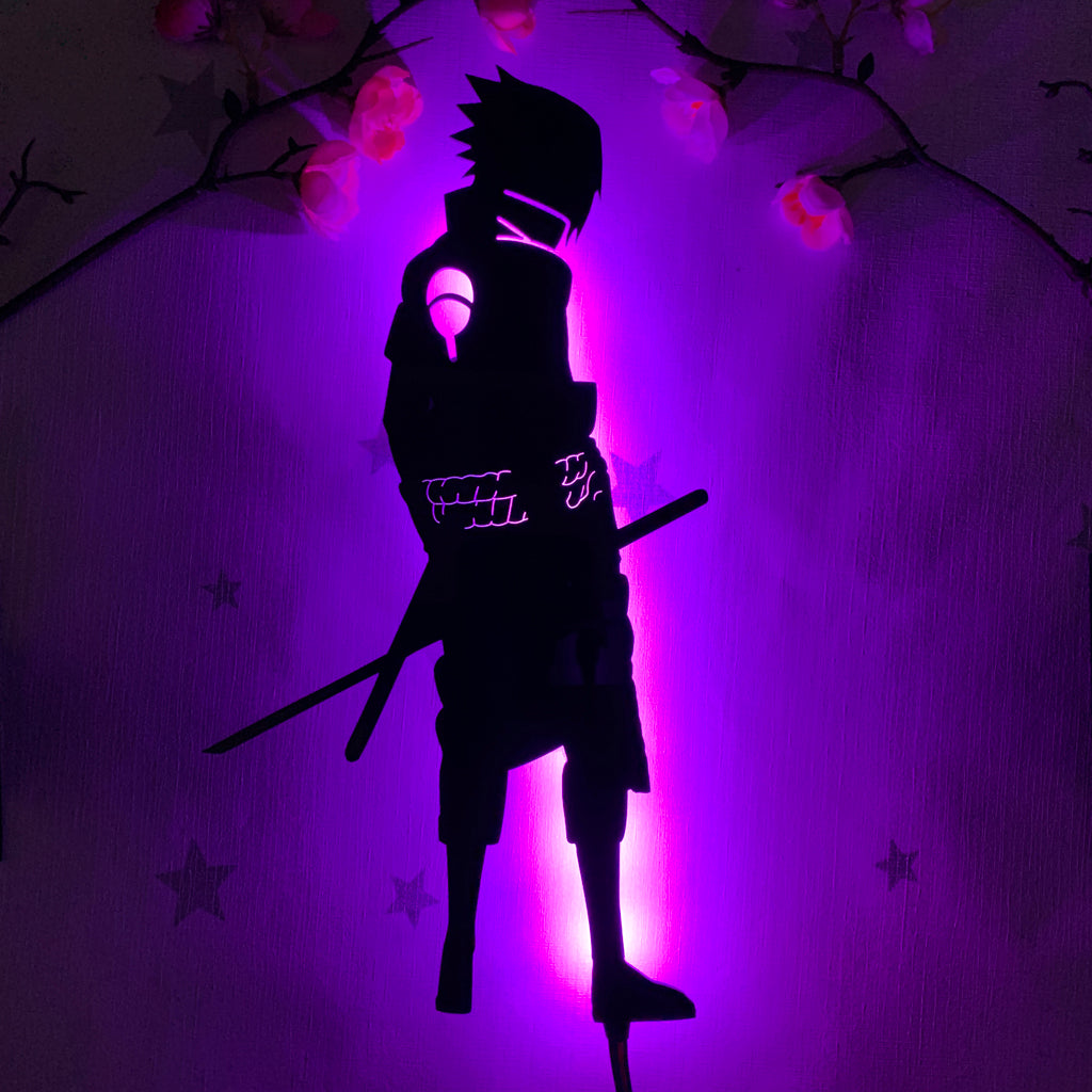Naruto Sasuke Uchiha anime silhouette light