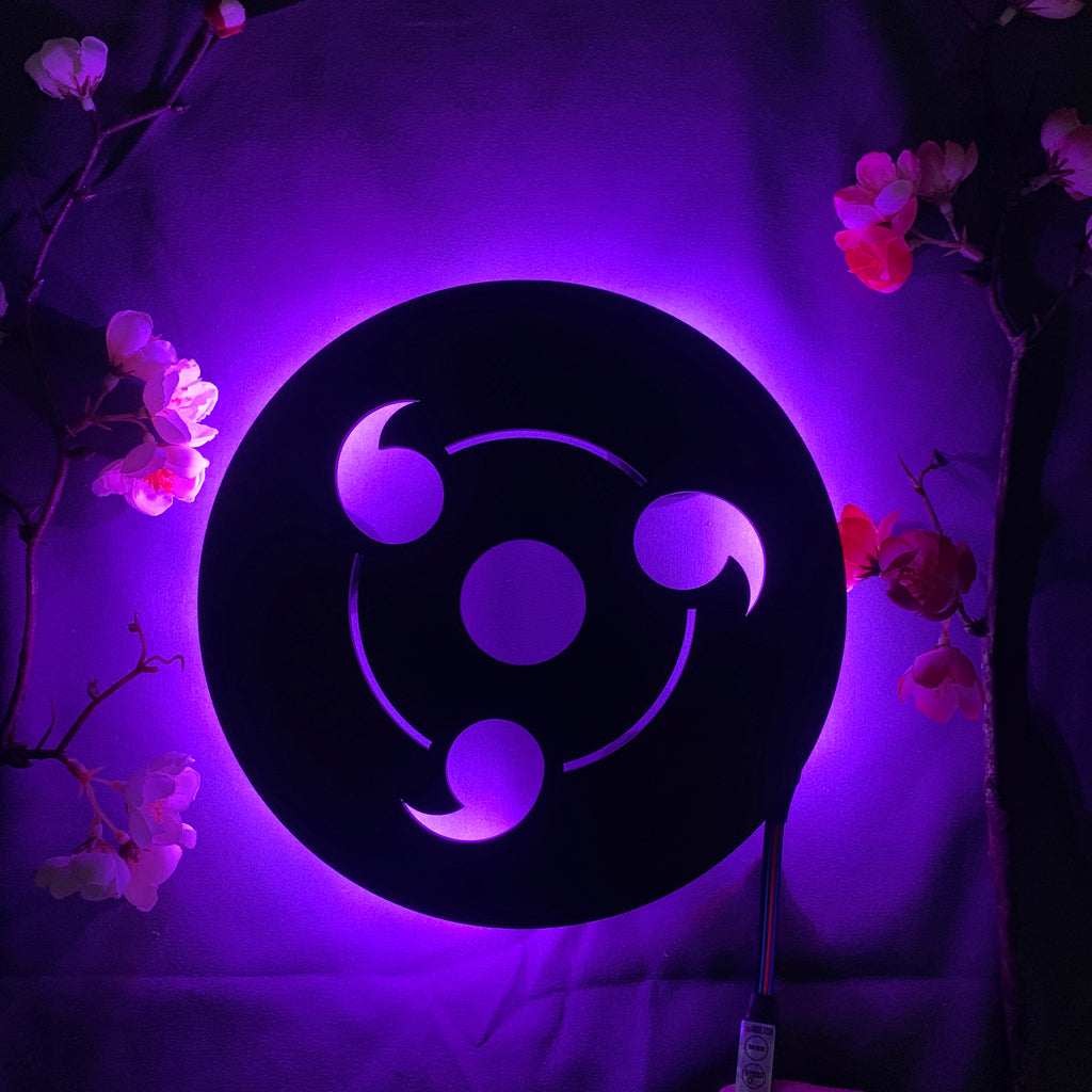 Naruto Sharingan anime silhouette light