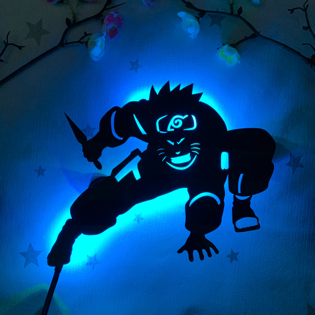 Naruto Uzumaki anime silhouette light
