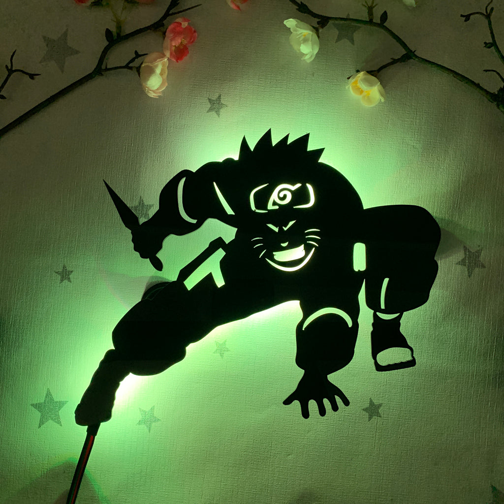 Naruto Uzumaki anime silhouette light