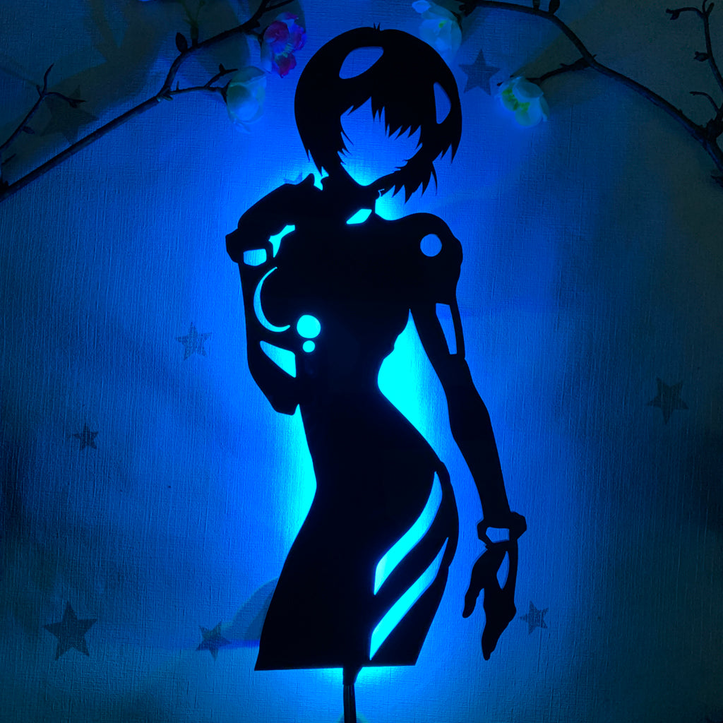 Neon Genesis Evangelion Rei Ayanami anime silhouette light