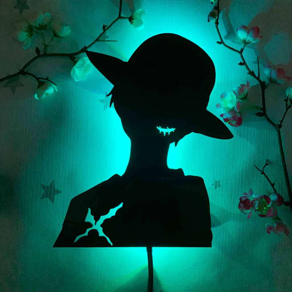One Piece Monkey D. Luffy anime silhouette light