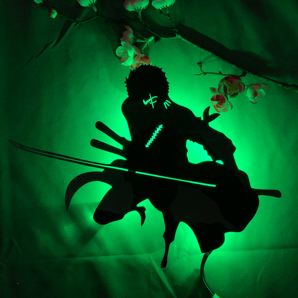 One Piece Roronoa Zoro anime silhouette light