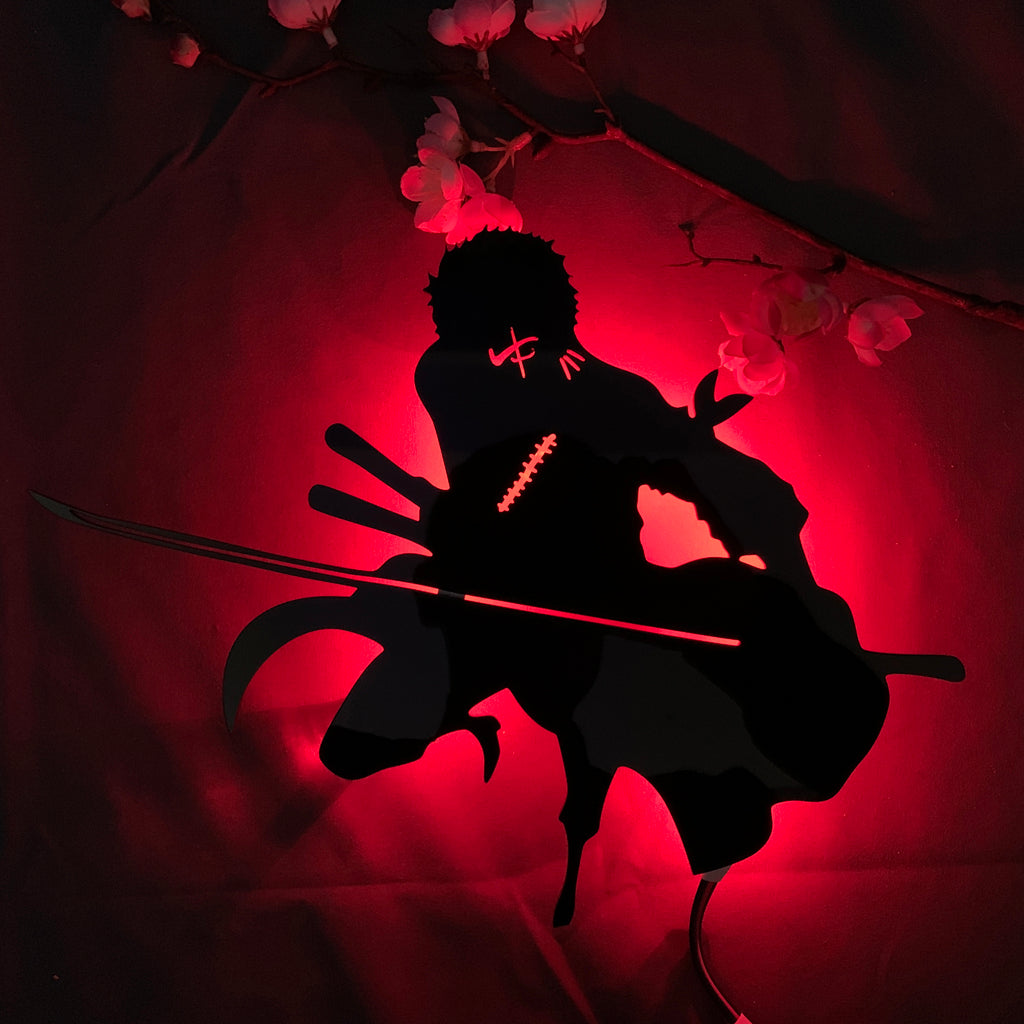 One Piece Roronoa Zoro anime silhouette light