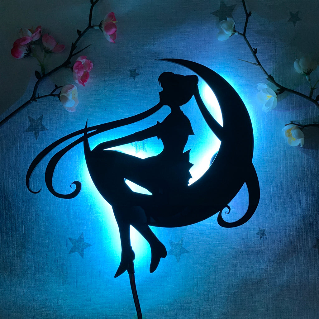 Sailor Moon Usagi Tsukino anime silhouette light