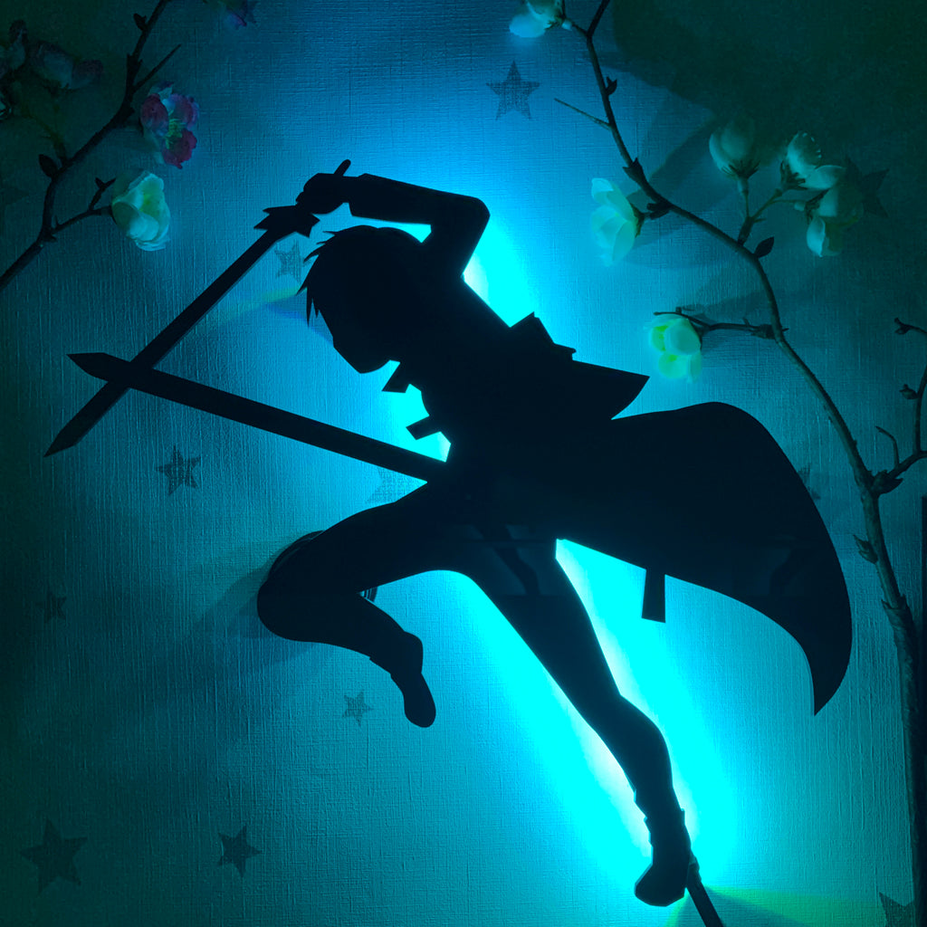 Sword Art Online Kirito anime silhouette light