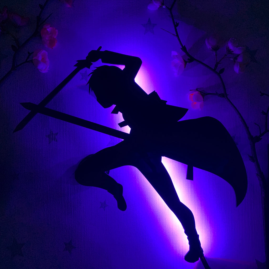 Sword Art Online Kirito anime silhouette light