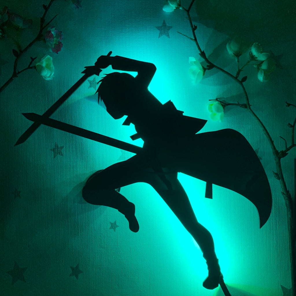 Sword Art Online Kirito anime silhouette light