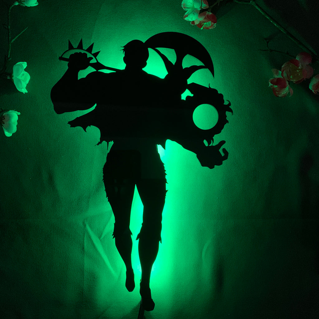 The Seven Deadly Sins Escanor anime silhouette light