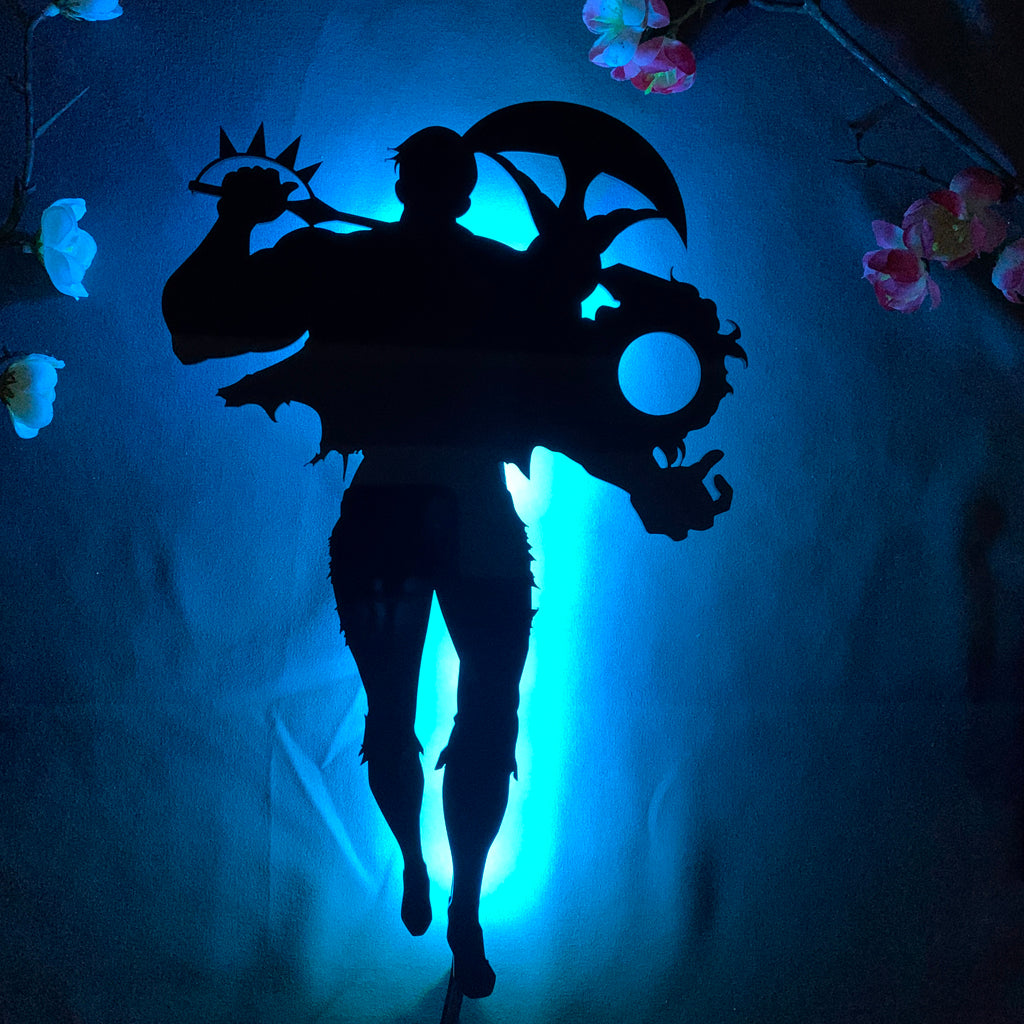The Seven Deadly Sins Escanor anime silhouette light