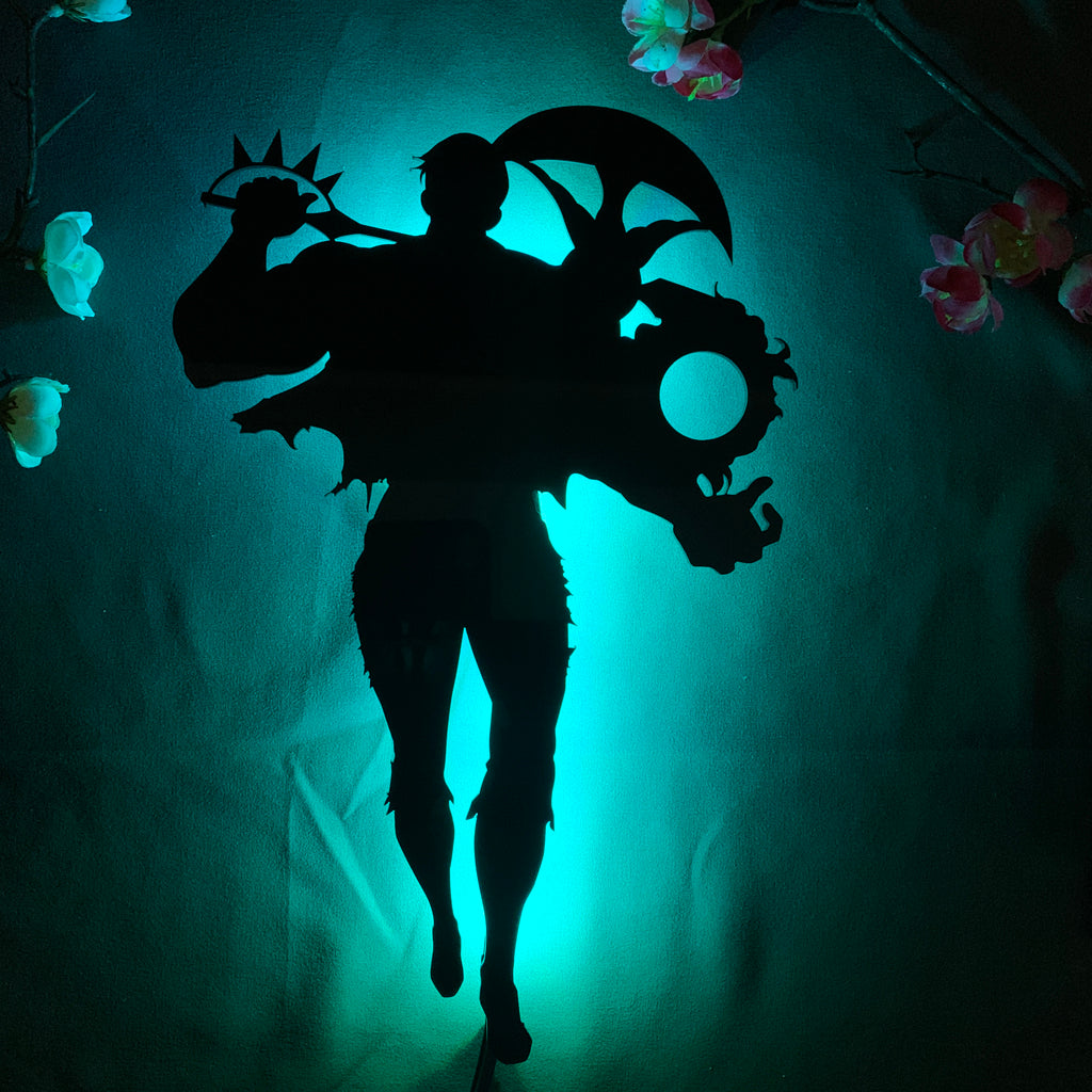 The Seven Deadly Sins Escanor anime silhouette light