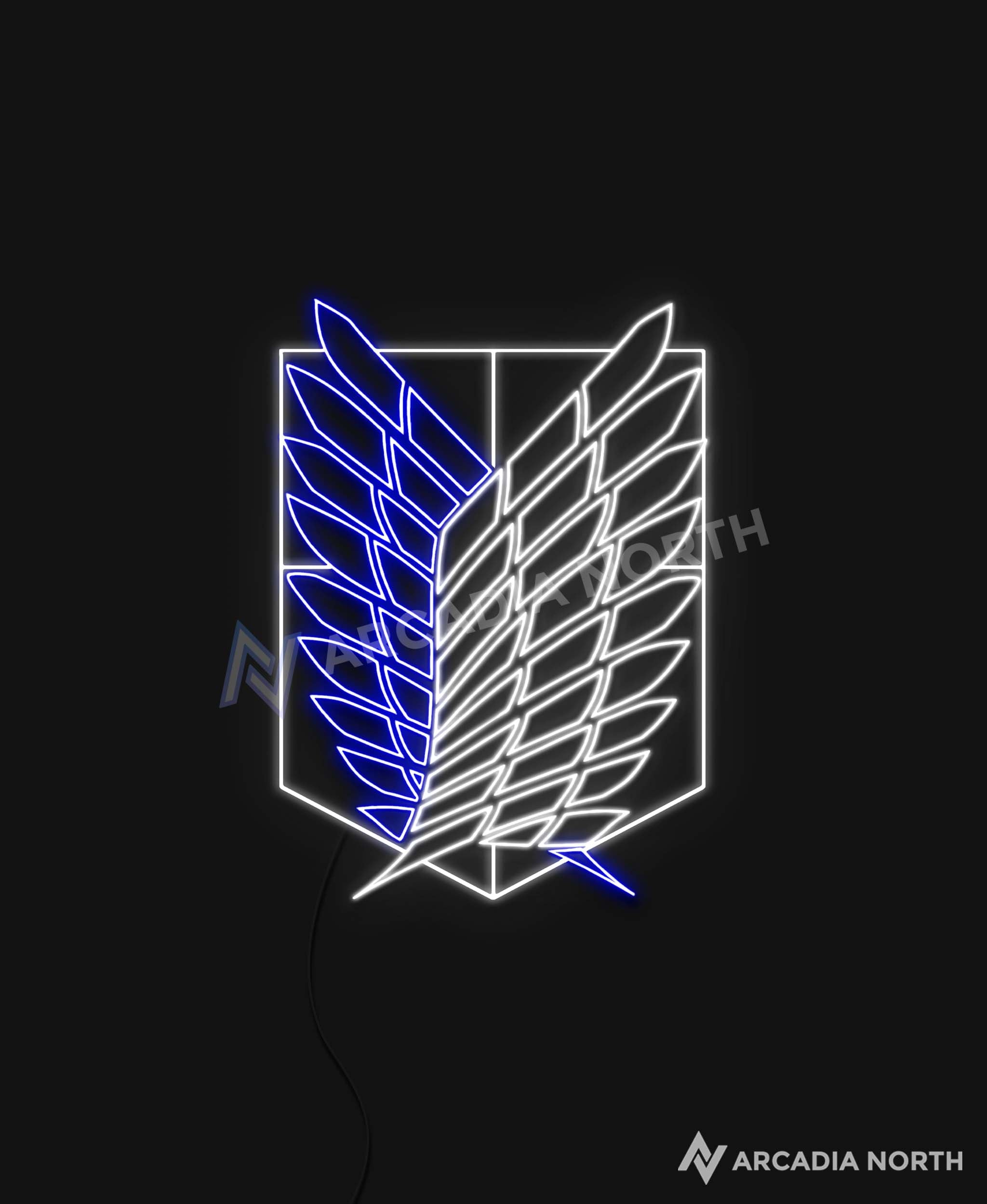 Attack on Titan Wings of Freedom anime neon sign by Arcadia North
