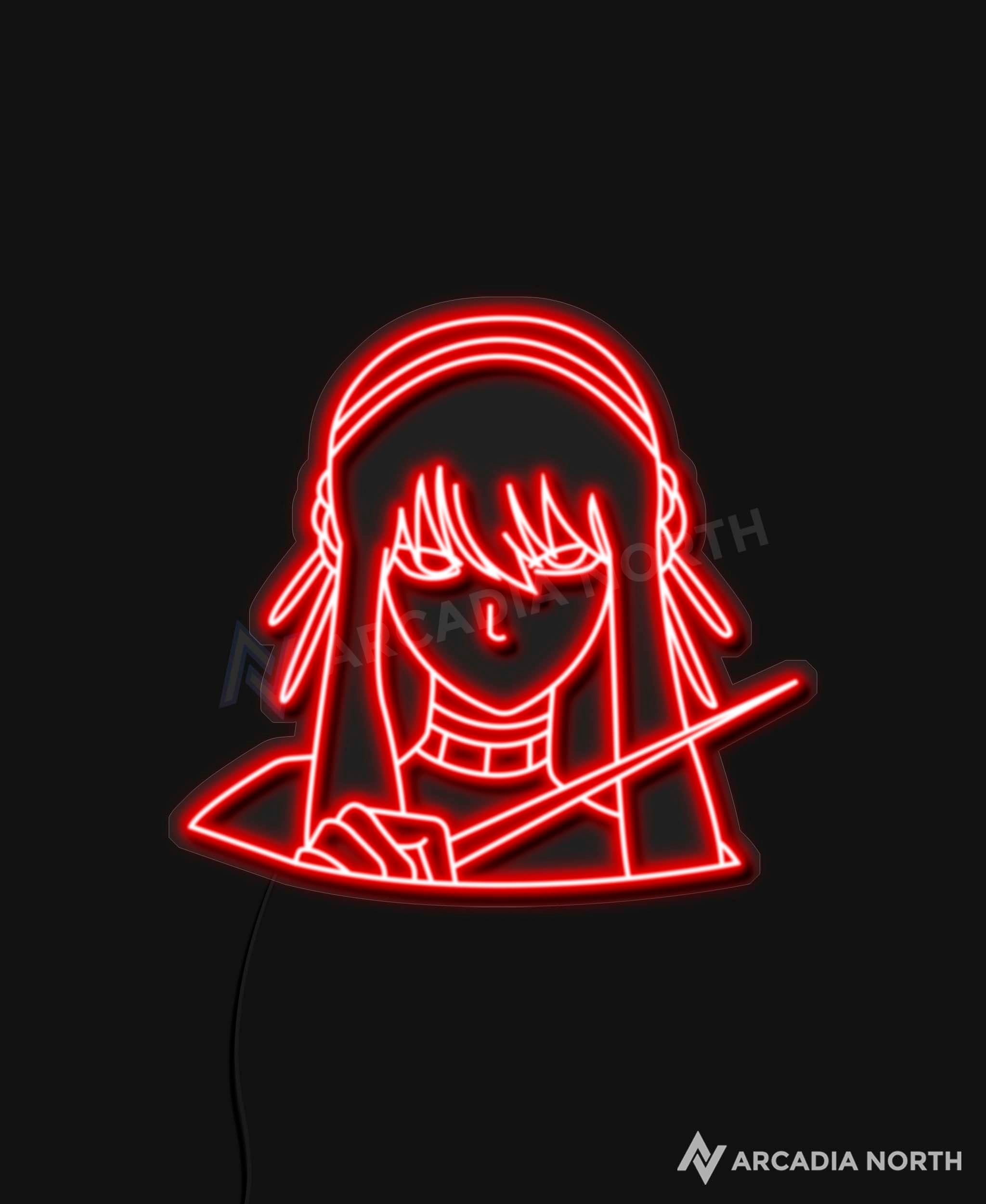 Spy x Family Yor Forger anime neon sign by Arcadia North