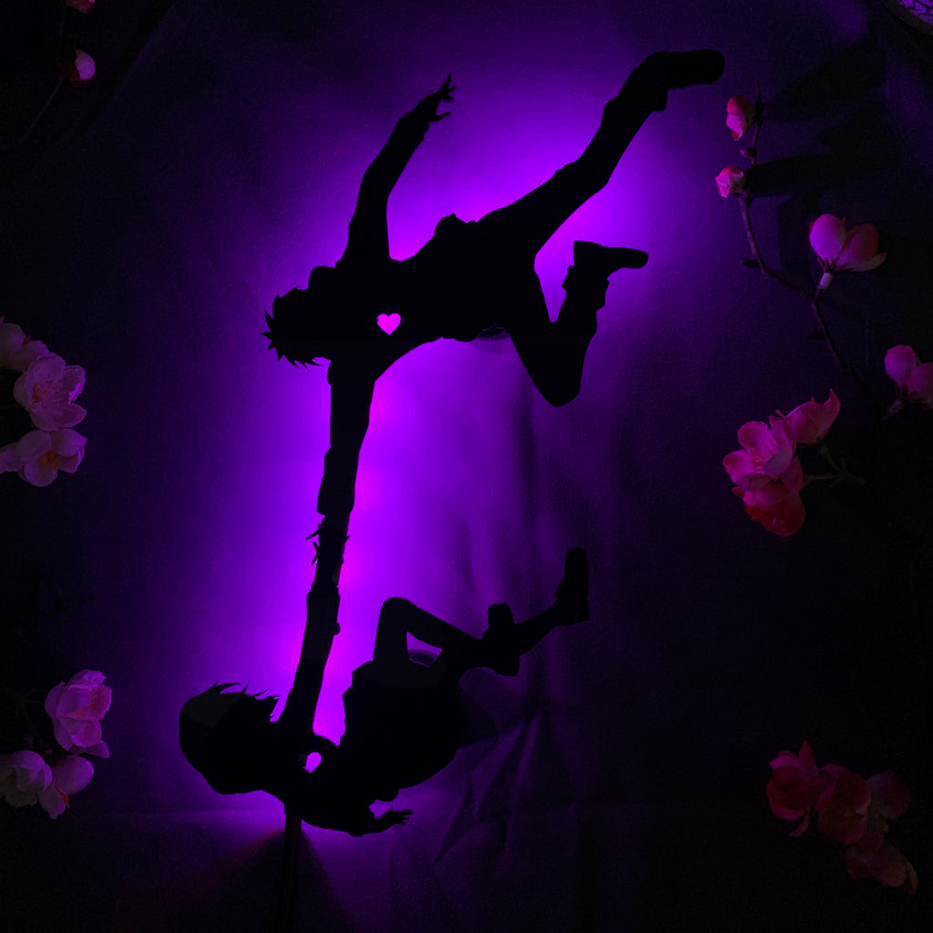 Your Name Kimi no Na wa Taki Tachibana and Mitsuha Miyamizu anime silhouette light