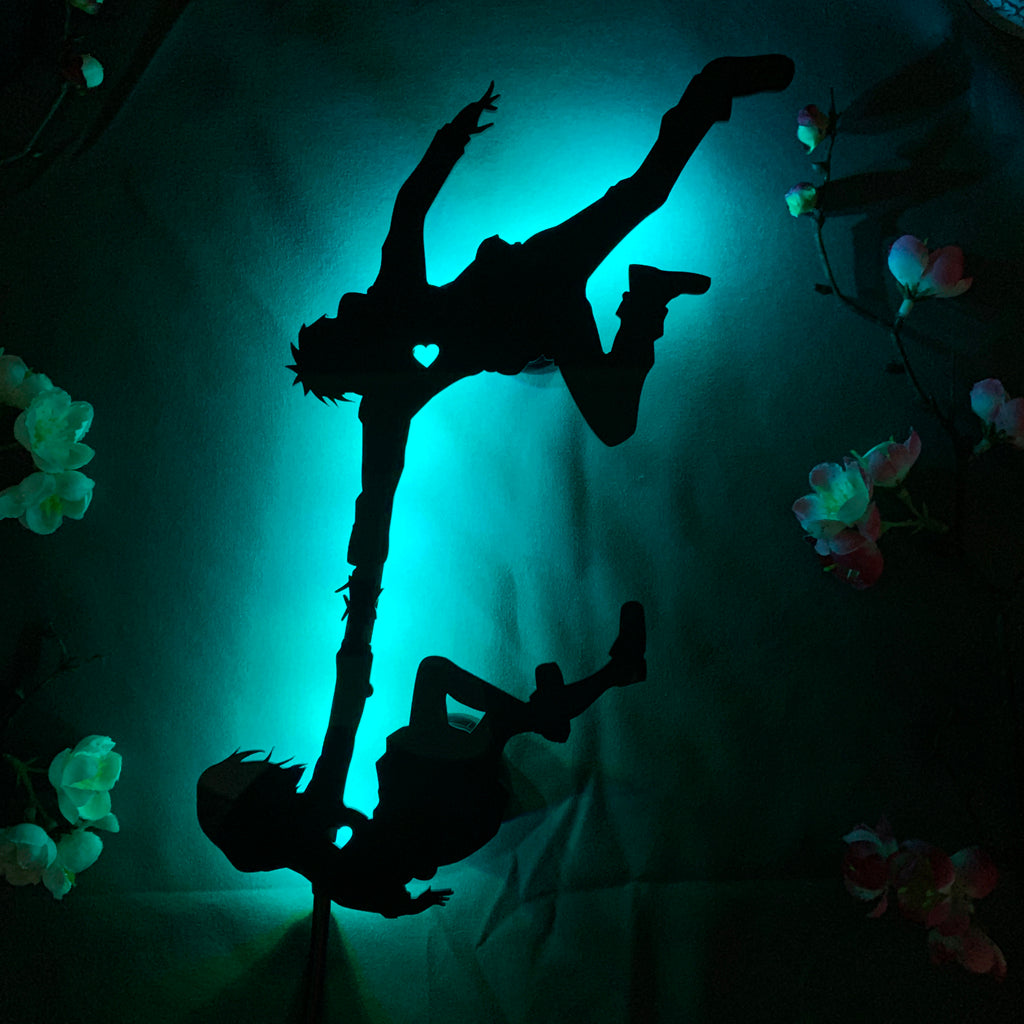 Your Name Kimi no Na wa Taki Tachibana and Mitsuha Miyamizu anime silhouette light