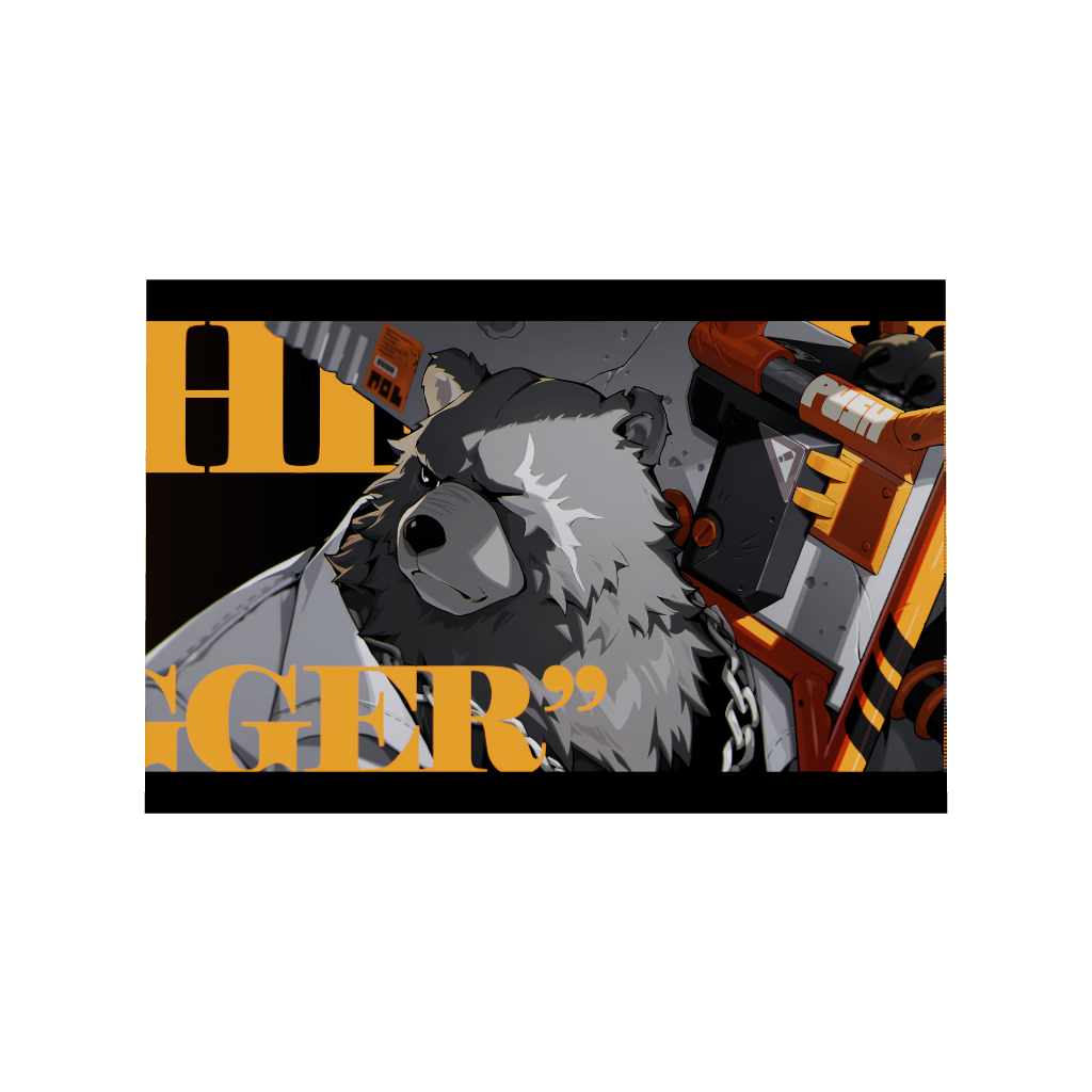 Hoyoverse Zenless Zone Zero ZZZ gaming acrylic poster by Arcadia North. Ben M3 Mindscape Cinema artwork. Acrylic wall art printed on acrylic.