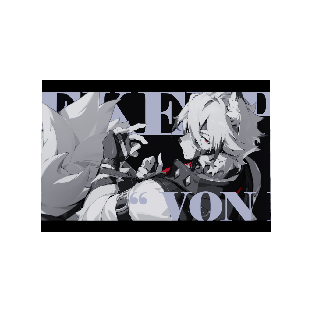 Hoyoverse Zenless Zone Zero ZZZ gaming acrylic poster by Arcadia North. Lycaon M3 Mindscape Cinema artwork. Acrylic wall art printed on acrylic.