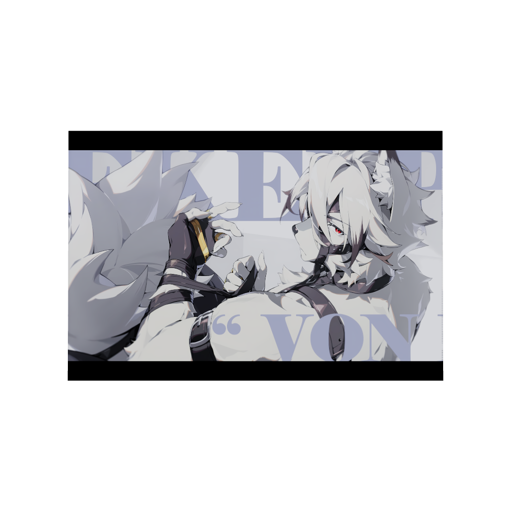 Hoyoverse Zenless Zone Zero ZZZ gaming acrylic poster by Arcadia North. Lycaon M6 Mindscape Cinema artwork. Acrylic wall art printed on acrylic.